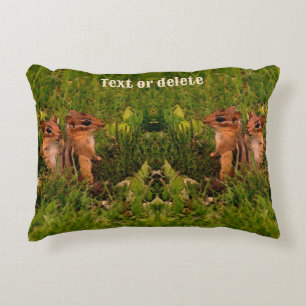 Baby Chipmunks Animal Art Personlig Prydnadskudde