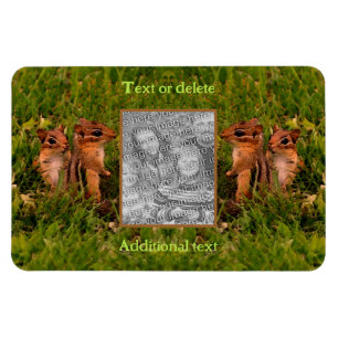Baby Chipmunks Ram Skapar ditt eget foto Magnet