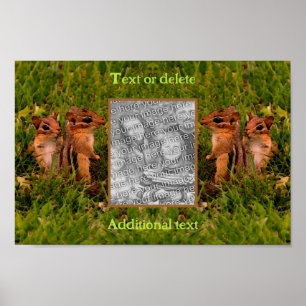 Baby Chipmunks Ram Skapar ditt eget foto Poster