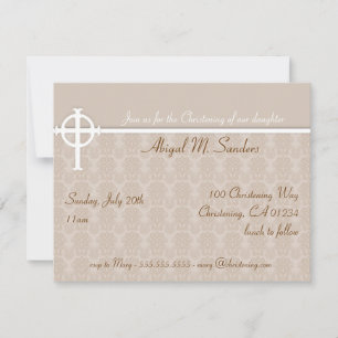 Baby Christening-inbjudan Inbjudningar
