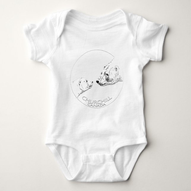 Baby Churchill Souvenir Polar Bear Creeper Shirt Tee Shirt (Framsida)