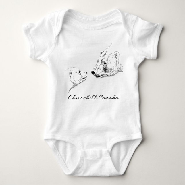 Baby Churchill Souvenir Polar Bear Creeper Shirt Tröja (Framsida)