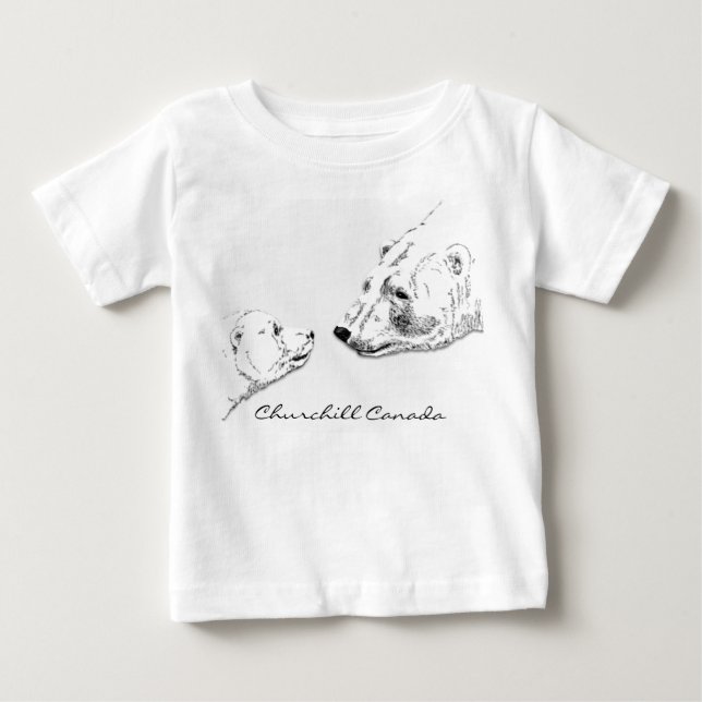 Baby Churchill Souvenir Shirt Polar Bear T-Shirt (Framsida)