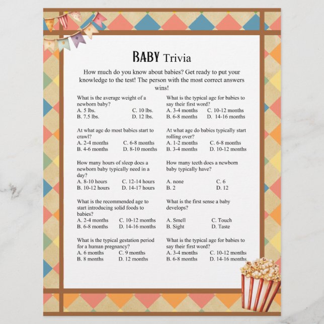 Baby Circus_ Baby Trivia-vilt Brevhuvud (Framsida)