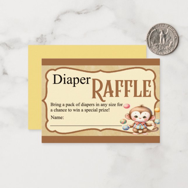 Baby Circus_Diaper Raffle Anteckningskort (Fram/Back In Situ)