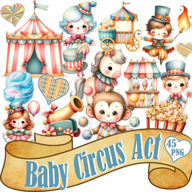 Baby Circus Klistermärken (Skapare uppladdad)