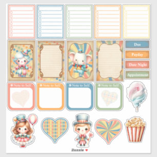 Baby Circus Planner Sticker Klistermärken