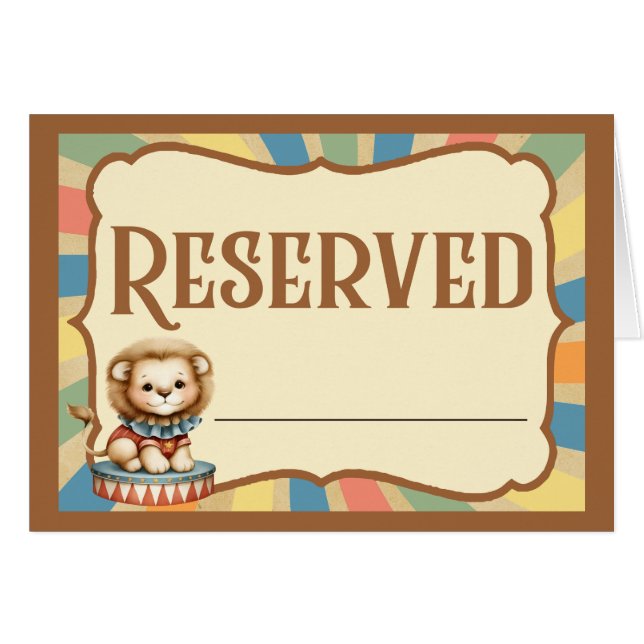 Baby Circus _ Reserverat kort (Framsidan Horizontal)