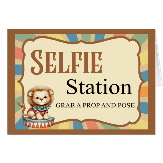 Baby Circus_ Selfie Card OBS Kort (Framsidan Horizontal)