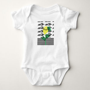 Baby Citron Växt Ränder Sommar T Shirt