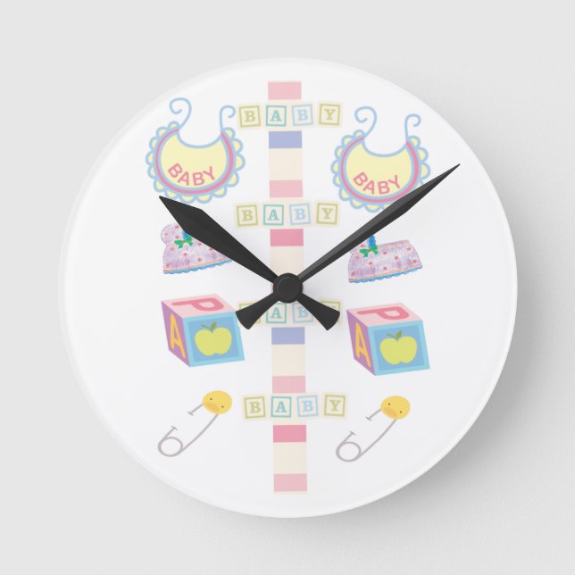 Baby Clock Rund Klocka (Framsida)