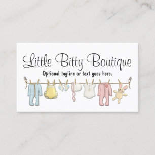 Baby Clothing Clothes Line Boutique Social Media Visitkort