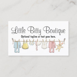 Baby Clothing Clothesline Boutique Social Media Visitkort
