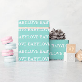 BABY & CO Baby Kärlek Teal Blue Tiara Shower Party Presentpapper