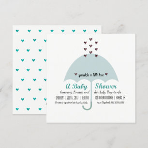 BABY & CO Blue och Rosa Baby Shower Sprinkle Party Inbjudningar