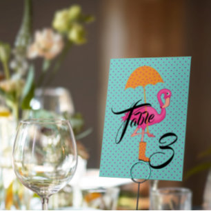 BABY & CO Lets Flamingo Shower Party Bordsnummer