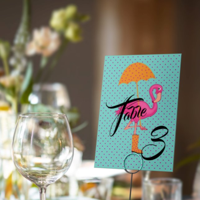 BABY & CO Lets Flamingo Shower Party Bordsnummer (Skapare uppladdad)