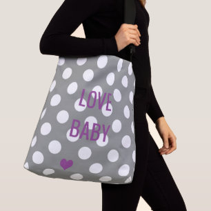 BABY & CO Lila & Grått Baby Leksak Shower Tote Bag Axelväska