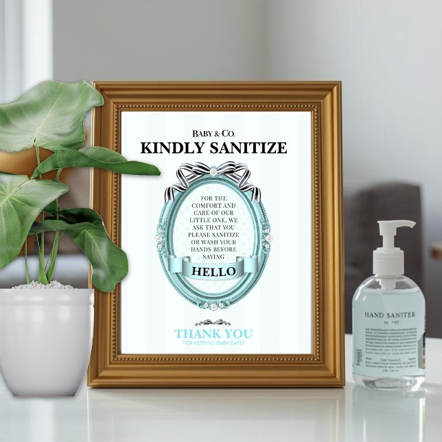Baby & Co Sanitize Station Sign (Skapare uppladdad)