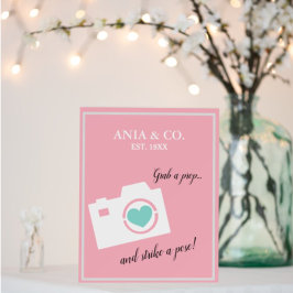 BABY & CO Strö Shower Fotoautomat Fest Ställ Poster