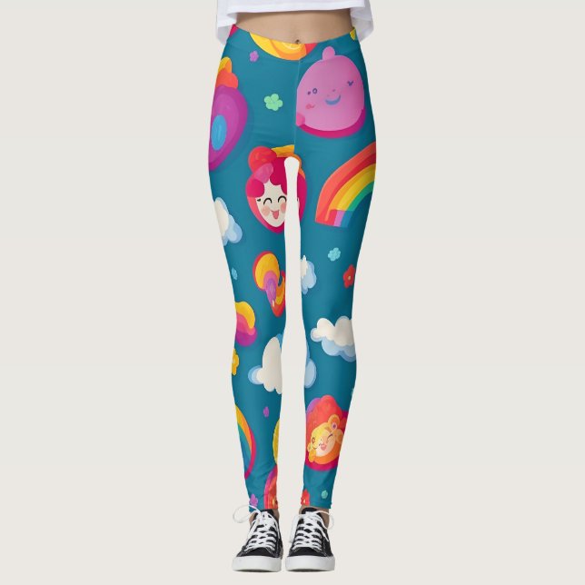 Baby Colorful Personlig Mönster Leggings (Framsida)