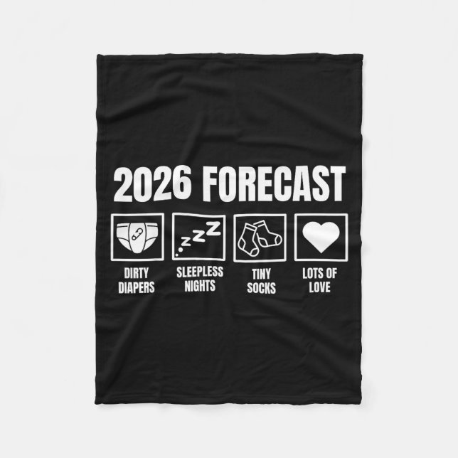 Baby Coming Soon 2026 Pregnancy Announcement Forec Fleecefilt (Framsidan)