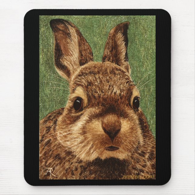 Baby Cottontail Rabbit Mousepad Musmatta (Framsidan)