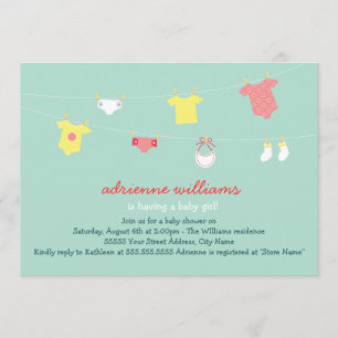 Baby Couture Baby Shower Inbjudan