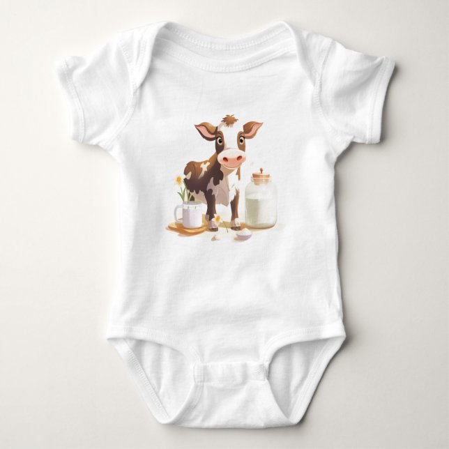Baby Cow, Baby Calf, Boskap T Shirt (Framsida)