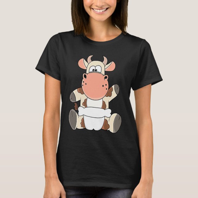 Baby Cow Calf With Diapers T Shirt (Framsida)