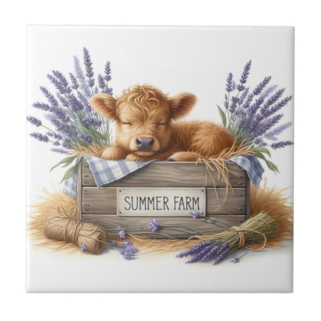 Baby Cow Ceramic Tile Kakelplatta (Framsidan)