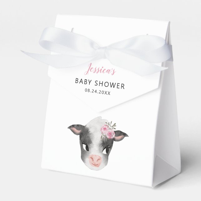 Baby Cow Girl Baby Shower Presentaskar (Framsidan Sidan)