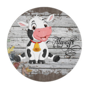 Baby Cow Rustic Brown Grått Troden Clearboard