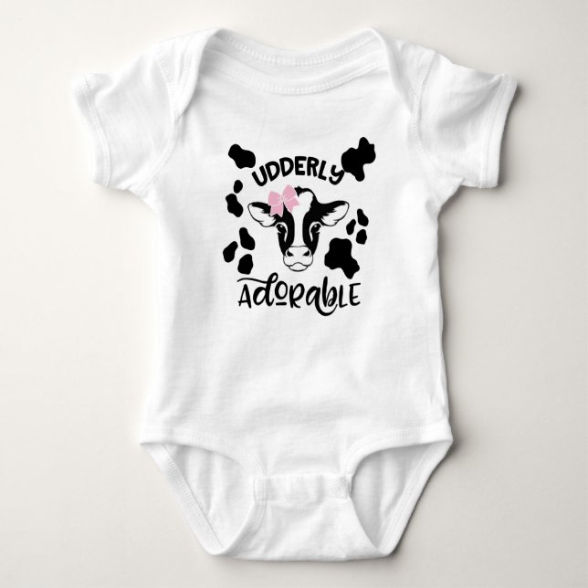 Baby Cow Uddre Adapter T Shirt (Framsida)