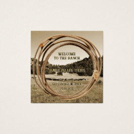 Baby Cowboy/Cowgirl Announcement Cards Fyrkantigt Visitkort