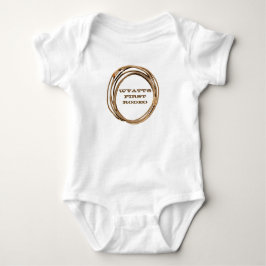 Baby Cowboy/Cowgirl Lariat Första Rodeo T Shirt