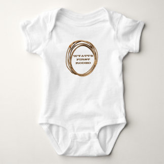 Baby Cowboy/Cowgirl Lariat Första Rodeo T Shirt
