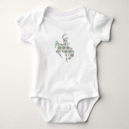 Baby Cowgirl Rosa Turquise Bronc Rodeo Aztec Väste T-shirt