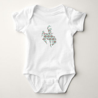Baby Cowgirl Rosa Turquise Bronc Rodeo Aztec Väste T-shirt