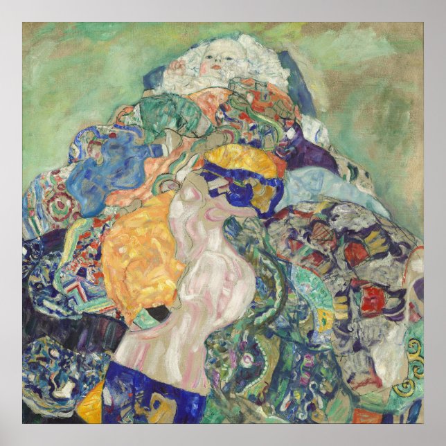 Baby (Cradle) - Gustav Klimt (1917-18) Poster (Framsidan)