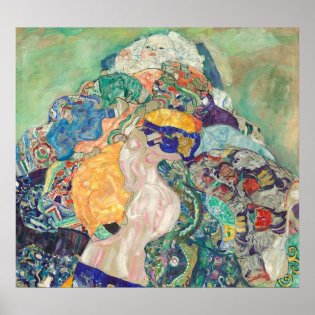 Baby (Cradle) - Gustav Klimt Fine Art Poster (Framsidan)