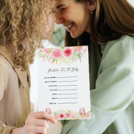 Baby Crib Flowers Baby Shower Predictions för Baby Inbjudningar