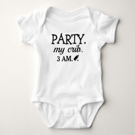 Baby Crib med Party & Feeder White T Shirt