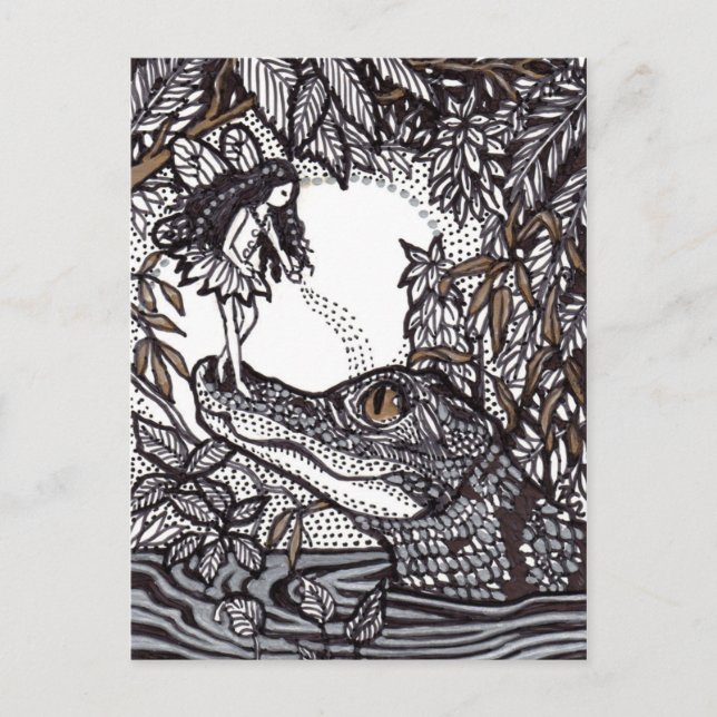 Baby Croc and Fairy Vykort (Framsida)
