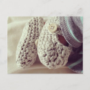 Baby Crochet Bootyer Vykort