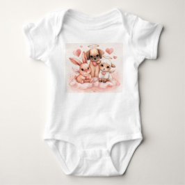 Baby Cupid Animals Valentine’s One Piece T Shirt