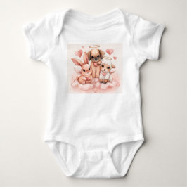 Baby Cupid Djur Alla hjärtans dag Endast ett styck T Shirt