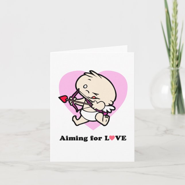 Baby-cupid-mål för Kärlek-kort Helgkort (Framsida)