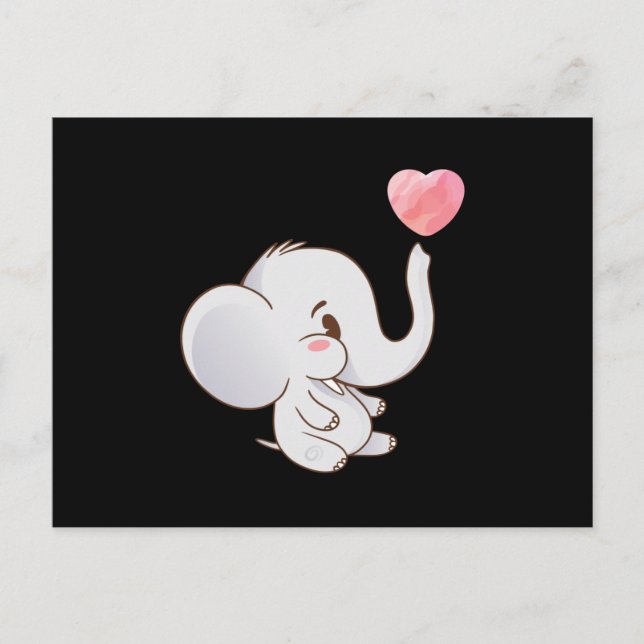 Baby Cute Elephan Vykort (Framsida)