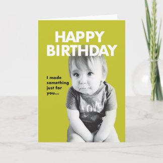Baby Cute, roligt födelsedagskort Kort